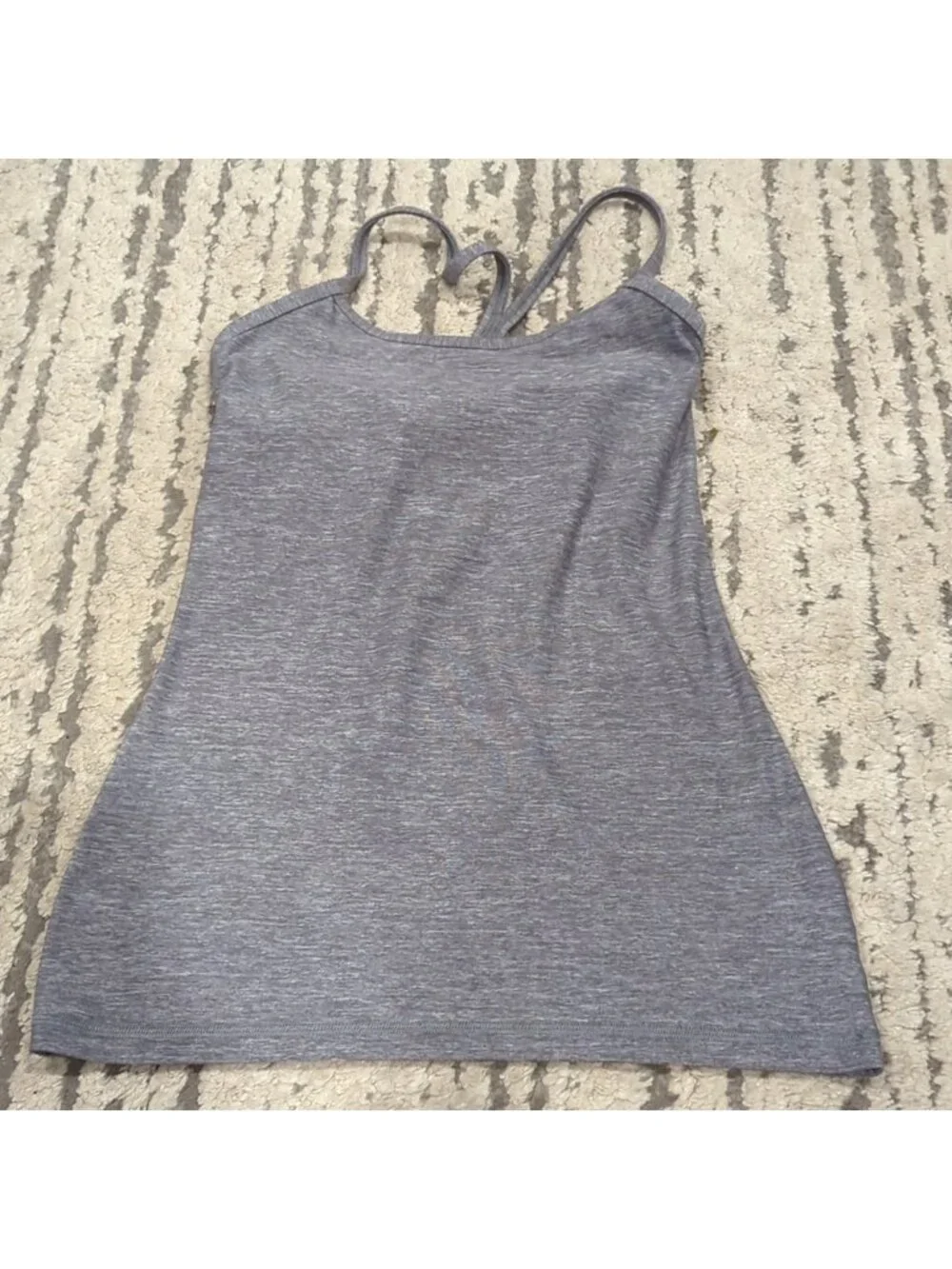 Lululemon Power Y Tank Heathered Slate